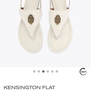 Kurt Geiger Cream Kensington Flat Sandals
